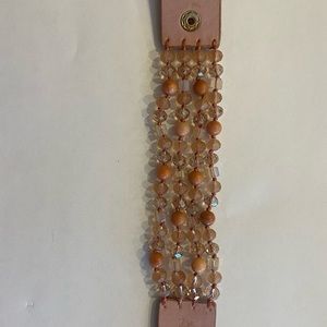 Beaded adjustable strap bracelet